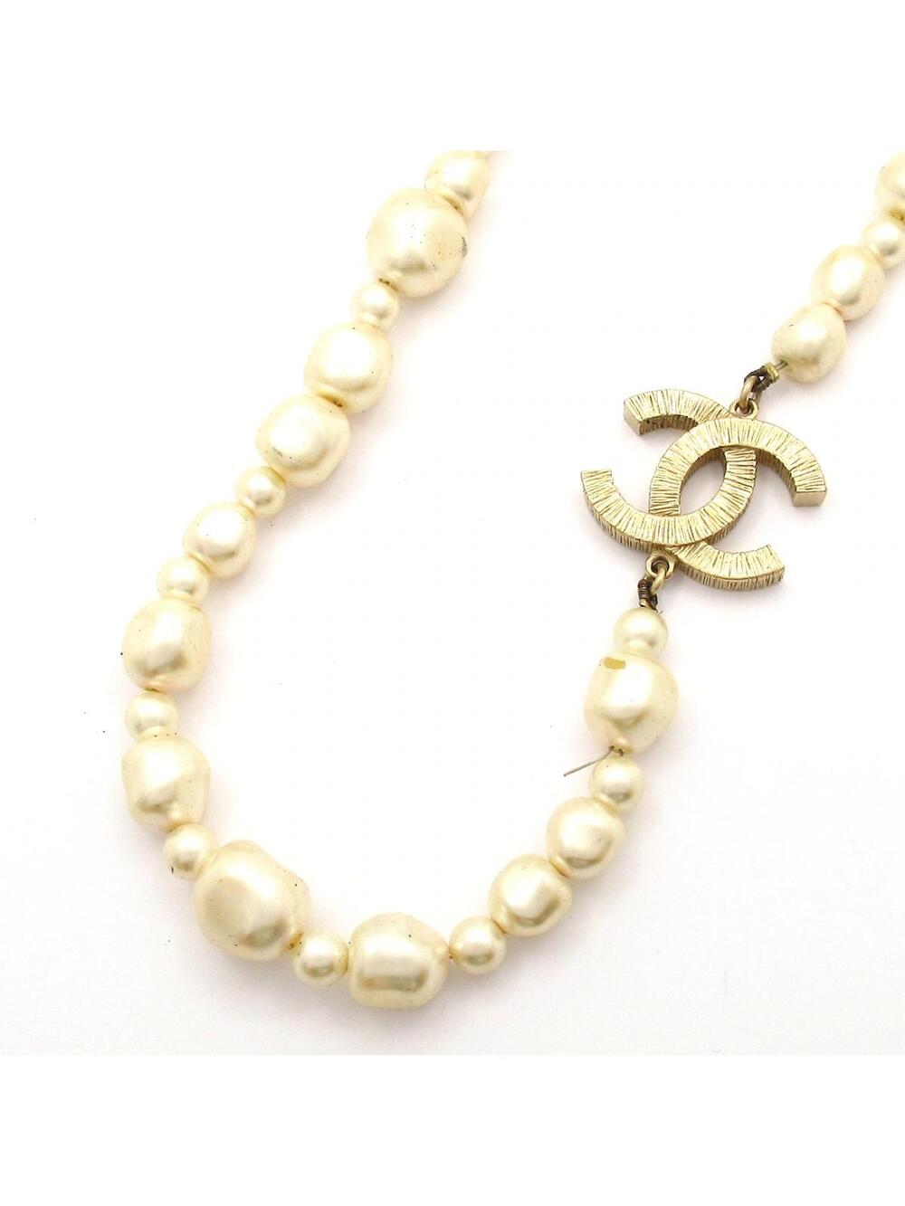 Chanel Cream Gold Faux Pearl Hardware #373930C96B